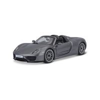 Bburago Bburago - Auta HOBBY, Plus, Porsche 918 Spyder, metalic šedá, 1:24