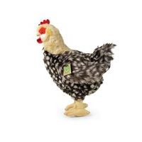 RAPPA Plyšová slepice kropenatá stojící 33 cm s vejcem ECO-FRIENDLY