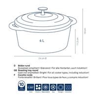 KELA Pekáč litinový s poklicí CALIDO 36x29 cm černá KL-12474