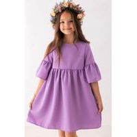Dívčí slavnostní boho šaty lila