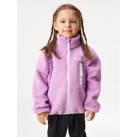 Unuo Dětská fleecová bunda Teddy, Lila