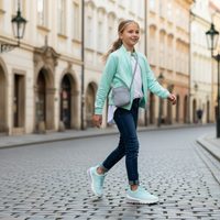 Staroružové dívčí baleríny Geox Plie