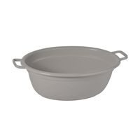 škopek 40l ovál, šedá pastel, 65x51x25cm,plast