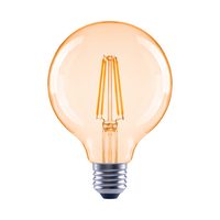 Xavax LED Filament žárovka, E27, 680 lm (nahrazuje 52 W), design G95, teplá bílá, jantarová barva