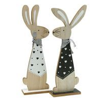 Arpex DEKORACE DŘEVĚNÁ ZAJÍC GLAMOUR 11X33CM_hamashop