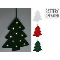 stromeček 37cm, vánoční, LED osv., závěs, 3barvy