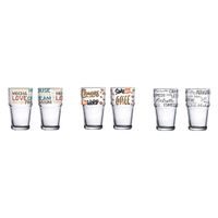 TORO SKLENICE 350ML DEKOR COFFEE, 3ASS. SKLO