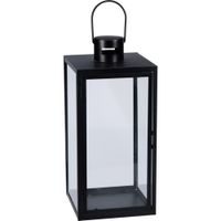 PROGARDEN Lucerna kovová sada 2 ks 18 / 14 cm černá KO-NB1251560