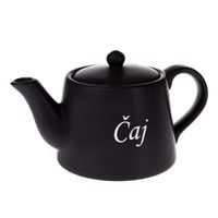 čajník 1,0l ČAJ, BLACK, d12,5x14cm, keramika