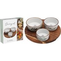 SIAKI Miska na pochutiny porcelán sada 6 ks čtverec reliéfní KO-798000250ctre