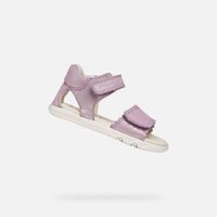 Růžové dívčí barefoot sandály Geox Sandal Steppieup