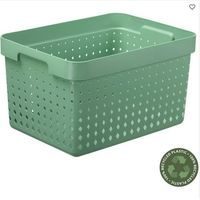 košík SEOUL L, 36x27x20cm-zel.rozmarýn, plast