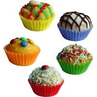 košíček d50x30mm, 100ks, bar.papír MUFFINY