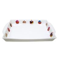 TORO Tác obdélníkový s dekorem dortíky, 27, 2 x 28 x 3, 3 cm_hamashop