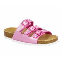 Dívčí pantofle LICO BIOLINE STAR pink/silber 560062 – korkové, anatomické