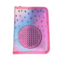 PIXIE CREW PIXIE CREW Jednopatrový penál, růžová, Srdce a tlapky 50 pixelů