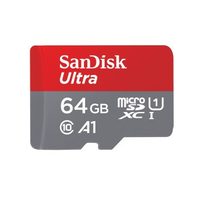 SanDisk Ultra microSDXC 64 GB + SD Adapter 140 MB/s A1 Class 10 UHS-I