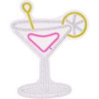 H & S COLLECTION Dekorace svítící nástěnná 30 × 38 cm coctail citron KO-NE1100230citr