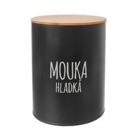 Dóza Mouka hladká BLACK pr. 13 cm