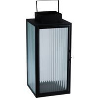 PROGARDEN Lucerna kovová sada 2 ks 20 / 16 cm černá KO-NB1251500