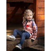 Unuo, Dětská softshellová bunda s fleecem Basic, Khaki, Lesní zvířata