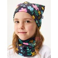 Unuo Dětský nákrčník z fleecu Basic, Kytičky