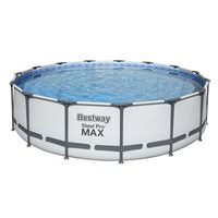 Nadzemní bazén kulatý Steel Pro MAX, kartušová filtrace, schůdky, plachta, průměr 4,57m, výška 1,07m