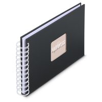 Hama album klasické spirálové FINE ART 24x17 cm, 50 stran, nová černá, bílé listy