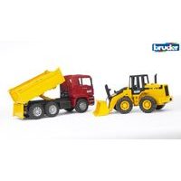 Konstrukční vozy - MAN nákl. auto a bagr - ARCH.