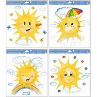 dekorace okenní SLUNÍČKA 30x30cm, ruč.mal., fólie
