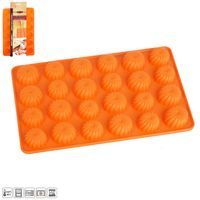 forma věnečky 24-silikon 32x22x1,5cm, oranž