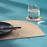 KELA Prostírání EDEL PU kůže nugát 45,0x30,0x0,17cm KL-12660