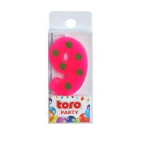 TORO SVÍČKA ČÍSLICE "9", ZAPICHOVACÍ, 3X4,5X0,9CM_hamashop