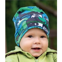 Dětská úpletová čepice Dino zelená