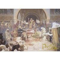 Pohled Alfons Mucha Slovanská epopej – Car Simeon Bulharský, krátký Baagl