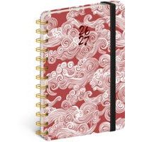 NOTIQUE Spirálový 18měsíční diář Petito – Mraky 2026/2027, 13 x 18 cm