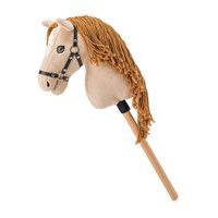 FAUNICA Hobby horse Gracia, béžová klisna na tyči, provázková hříva