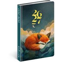 NOTIQUE 18měsíční diář Petito – Spící liška 2026/2027, 11 x 16 cm