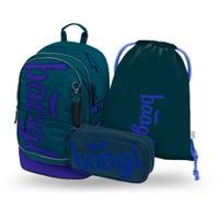 BAAGL SET 3 Core Logo modrý: batoh, penál, sáček GRS