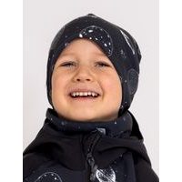 Unuo, Dětské softshellové kalhoty s fleecem Basic, Černá, Planety