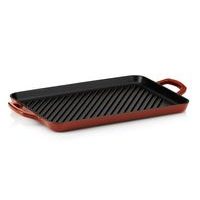KELA Grilovací deska litinová CALIDO 35x25 cm červená KL-11939