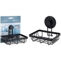 mýdlenka OVÁL stojan šikmý s přísavkou, 2dílná 13x9x9cm, plast