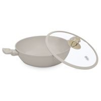 BERLINGERHAUS Pánev WOK s titanovým povrchem 28 cm Taupe Collection BH-8093