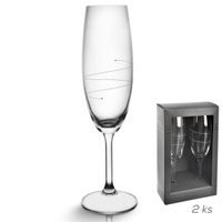 Sklenice na sekt vlnka 0,22 l 2 ks