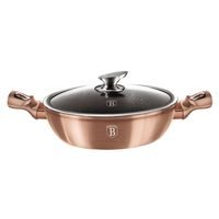 BERLINGERHAUS Pekáč kulatý s mramorovým povrchem a poklicí 28 cm Rosegold Metallic Line BH-1519