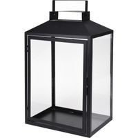 HOMESTYLING Lucerna kovová sada 3 ks sklo 44+35+28cm KO-HZ1952000