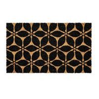 rohož 73x43cm KVĚTY ČERNÉ, kokos