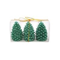 Provence SVÍČKA ŠIŠKA, 3KS, ZELENÁ_hamashop