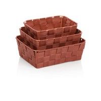 KELA Sada košíků Alvaro plast cihlová 3 ks KL-24563