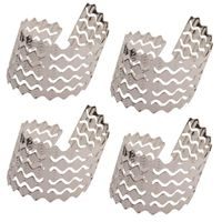 kroužek na ubrousky 4ks stříbrný, d5cm